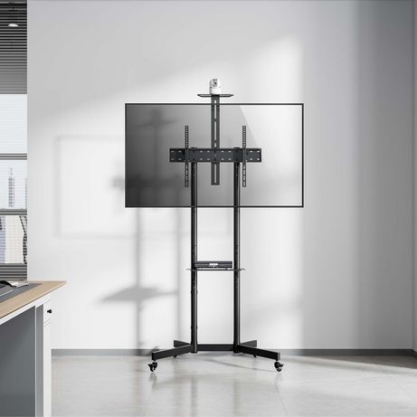 AISENS Soporte De Suelo Eco Con Rueda Bandeja Para DVD Y Soporte De C mara Para Monitor TV 45kg De 37 70 Negro - Imagen 6 de 8 AISENS Soporte De Suelo Eco Con Rueda Bandeja Para DVD Y Soporte De C mara Para Monitor TV 45kg De 37 70 Negro - Imagen 6 de 8