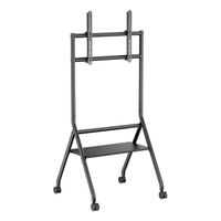 Miniatura 2 de AISENS Soporte de suelo eco con rueda  1 bandeja para pantalla interactiva TV 80kg de 37 86  Negro
