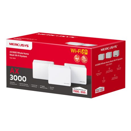 PUNTO DE ACCESO INTERIOR MESH WIFI 6 MERCUSYS HALO H80X (3-PACK) KIT DE TRES PUNTOS DE ACCESO INTER - Imagen 6 de 6 PUNTO DE ACCESO INTERIOR MESH WIFI 6 MERCUSYS HALO H80X (3-PACK) KIT DE TRES PUNTOS DE ACCESO INTER - Imagen 6 de 6