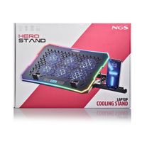 Miniatura 8 de BASE DE REFRIGERACION PARA PORTATILES NGS HERO STAND HASTA 15,6" 6 VENTILADORES PANTALLA LCD SOPORTE