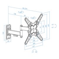 Miniatura 4 de Tooq LP1344TN-B Soporte pared pantallas 13-43