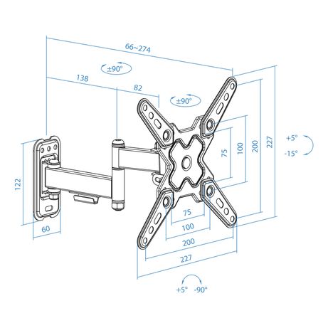 Tooq LP1344TN-B Soporte pared pantallas 13-43 - Imagen 4 de 7 Tooq LP1344TN-B Soporte pared pantallas 13-43 - Imagen 4 de 7
