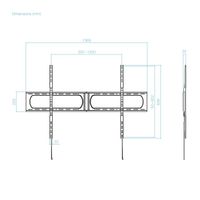 Miniatura 3 de SOPORTE DE PARED FIJO TOOQ LP37140F-B PANTALLA 37-140" MAX. 125KG VESA MAX. 1200x800 NEGRO