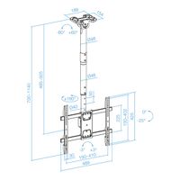 Miniatura 3 de Tooq LPCE1186TSLI-B Soporte techo TV 43-86