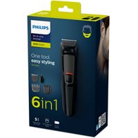 Miniatura 5 de RECORTADORA DE BARBA PHILIPS MG3710/15 6 EN 1 4 PEINES GUIA BATERIA 60min COLOR NEGRO