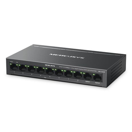 SWITCH POE+ NO GESTIONABLE MERCUSYS MS110CMP 10P 10xRJ45 100Mbps 8xPoE+ 2xGbps 65W 250m - Imagen 3 de 4 SWITCH POE+ NO GESTIONABLE MERCUSYS MS110CMP 10P 10xRJ45 100Mbps 8xPoE+ 2xGbps 65W 250m - Imagen 3 de 4