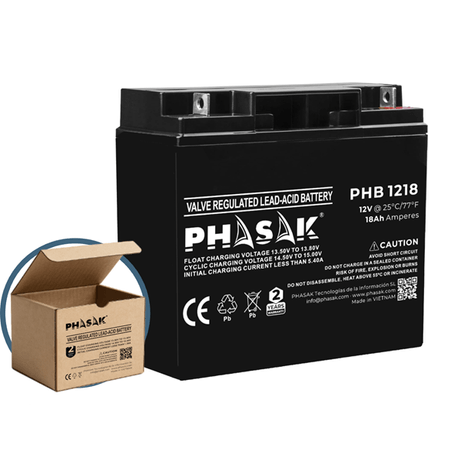 Phasak Bater a 12V 18Ah PHB 1218 - Imagen 1 de 5 Phasak Bater a 12V 18Ah PHB 1218 - Imagen 1 de 5
