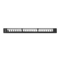 Miniatura 3 de PATCH PANEL LANBERG 24 PUERTOS 1U RACK 19 ORGANIZADOR MODULOS KEYSTONE NEGRO