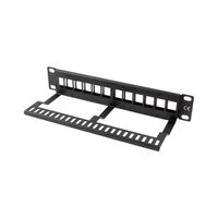 Miniatura 3 de PATCH PANEL LANBERG 12 PUERTOS 1U RACK 19-ORGANIZADOR MODULOS KEYSTONE NEGRO