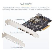 Miniatura 15 de Tarjeta PCIe de 5 Puertos USB de 10Gbps 4x USB-C / 1x USB-A