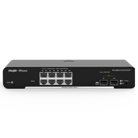 SWITCH RUIJIE REYEE RG-NBS3100-8GT2SFP GIGALAN 8p SFP 2p L2 GESTIONABLE - Imagen 2 de 6 SWITCH RUIJIE REYEE RG-NBS3100-8GT2SFP GIGALAN 8p SFP 2p L2 GESTIONABLE - Imagen 2 de 6