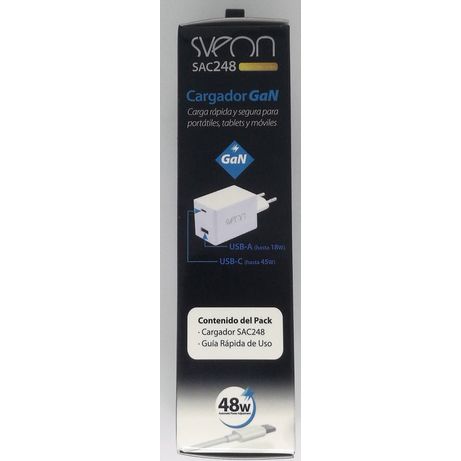 SAC248 CARGADOR VIAJE USB TIPO C/ TIPO A - Imagen 4 de 6 SAC248 CARGADOR VIAJE USB TIPO C/ TIPO A - Imagen 4 de 6