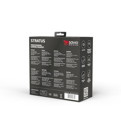 Savio Stratus Auriculares Al mbrico gancho de oreja Juego Negro - Imagen 5 de 14 Savio Stratus Auriculares Al mbrico gancho de oreja Juego Negro - Imagen 5 de 14
