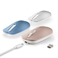 Miniatura 2 de MOUSE NGS WIRELESS Y BLUETOOTH SHELL RB 1600DPI NANO RECEPTOR USB 3 DISPOSITIVOS 3 CARCASAS DE COLORES MAGENTICAS