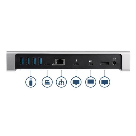 DOCK THUNDERBOLT 3 PARA PANTALLA DOBLE 4K 60HZ Y 6X PUERTOS USB 3.0 - Imagen 5 de 9 DOCK THUNDERBOLT 3 PARA PANTALLA DOBLE 4K 60HZ Y 6X PUERTOS USB 3.0 - Imagen 5 de 9