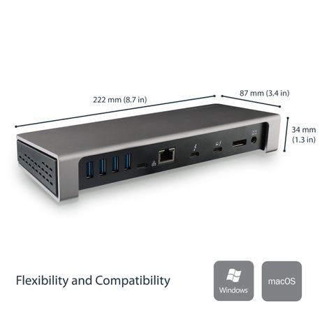 DOCK THUNDERBOLT 3 PARA PANTALLA DOBLE 4K 60HZ Y 6X PUERTOS USB 3.0 - Imagen 9 de 9 DOCK THUNDERBOLT 3 PARA PANTALLA DOBLE 4K 60HZ Y 6X PUERTOS USB 3.0 - Imagen 9 de 9