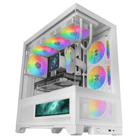 Miniatura 1 de CAJA ATX SEMITORRE MARS GAMING MCLCDX BLANCO CRISTAL TEMPLADO CONTINUO LCD GPU 425mm 3x2.5 o 3x3.5