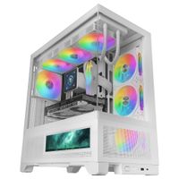 Miniatura 2 de CAJA ATX SEMITORRE MARS GAMING MCLCDX BLANCO CRISTAL TEMPLADO CONTINUO LCD GPU 425mm 3x2.5 o 3x3.5