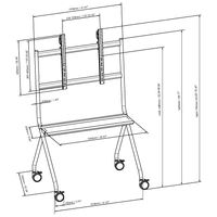 Miniatura 14 de VISION Flat Panel Easel Trolley 100kg