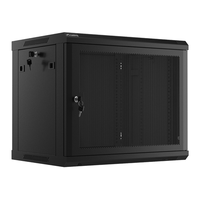 Miniatura 1 de ARMARIO LANBERG 9U 600X450 CON PUERTA PERFORADA RACK 19 H-60 KG NEGRO FLAT PACK