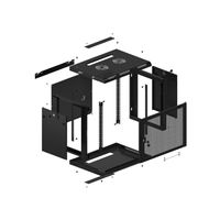 Miniatura 12 de ARMARIO LANBERG 9U 600X450 CON PUERTA PERFORADA RACK 19 H-60 KG NEGRO FLAT PACK