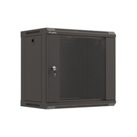 Miniatura 1 de ARMARIO LANBERG MURAL RACK 19" 9U 540X350 FLAT PACK NEGRO PUERTA CRISTAL