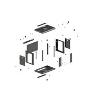 Miniatura 9 de ARMARIO LANBERG MURAL RACK 19" 9U 540X350 FLAT PACK NEGRO PUERTA CRISTAL