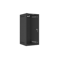 Miniatura 1 de ARMARIO LANBERG MURAL RACK 10" 12U/280X310 FLAT PACK NEGRO PUERTA CRISTAL
