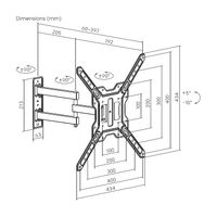 Miniatura 8 de AISENS - SOPORTE ECO GIRATORIO, INCLINABLE PARA MONITOR/TV 30KG (3 PIVOTES) DE 23-65, NEGRO