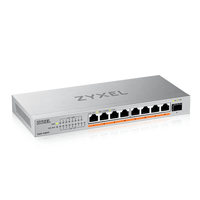 Miniatura 1 de XMG-108 8 Ports 2 5G + 1 SFP+  8 ports 100W total PoE++ Desktop MultiGig unmanaged Switch