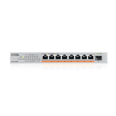 XMG-108 8 Ports 2 5G + 1 SFP+ 8 ports 100W total PoE++ Desktop MultiGig unmanaged Switch - Imagen 3 de 5 XMG-108 8 Ports 2 5G + 1 SFP+ 8 ports 100W total PoE++ Desktop MultiGig unmanaged Switch - Imagen 3 de 5