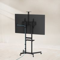 Miniatura 6 de SOPORTE DE SUELO CON RUEDAS TOOQ FS1151M-B PANTALLAS DE 37" - 70" MAX 70KG VESA MAX. 600x400 BANDEJA