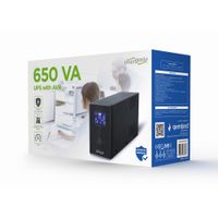 Miniatura 2 de SAI GEMBIRD CON PANTALLA LCD 650 VA NEGRO