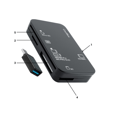 CARD READER EXTERNO COOLBOX CRE4AC USB 3.0 SD/SDHC/SDXC MICROSD/TFLASH MS DNIe 4.0 ADAPTADOR USB-C - Imagen 1 de 6 CARD READER EXTERNO COOLBOX CRE4AC USB 3.0 SD/SDHC/SDXC MICROSD/TFLASH MS DNIe 4.0 ADAPTADOR USB-C - Imagen 1 de 6