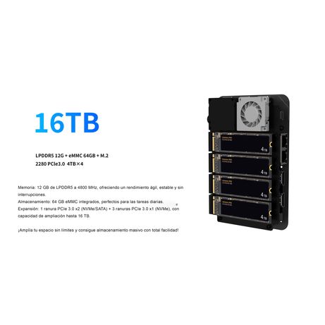 LEOTEC MINI PC NAS SERVER INTEL N150 12GB LPDDR5 + 64GB eMMC + 512GB NVME + 3x2280 M.2 NVMe(PCIe3,0) - Imagen 12 de 33 LEOTEC MINI PC NAS SERVER INTEL N150 12GB LPDDR5 + 64GB eMMC + 512GB NVME + 3x2280 M.2 NVMe(PCIe3,0) - Imagen 12 de 33