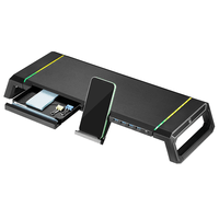 Miniatura 1 de ELEVADOR MONITOR EWENT PLEGABLE RGB CON HUB USB CAJON Y SOPORTE MOVIL