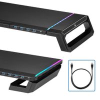 Miniatura 3 de ELEVADOR MONITOR EWENT PLEGABLE RGB CON HUB USB CAJON Y SOPORTE MOVIL