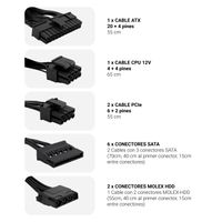 Miniatura 3 de FUENTE ALIMENTACION 750W COOLBOX POWERLINE3 PFC-ACTIVO 85+ 6SATA 12CM ATX