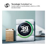 Miniatura 7 de LAVADORA CARGA FRONTAL LG F0P3CYV2E 20 KG 1000 RPM B INOX NEGRA ANTIHUELLAS