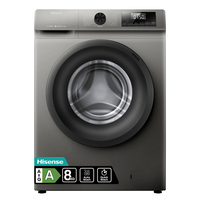 Miniatura 1 de LAVADORA CARGA FRONTAL HISENSE WF1Q8041BT 8 KG 1400 RPM A INOX