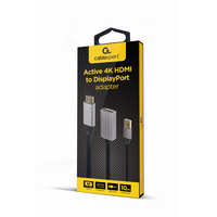 Miniatura 1 de ADAPTADOR GEMBIRD  ACTIVO 4K HDMI MACHO A DISPLAYPORT HEMBRA NEGRO