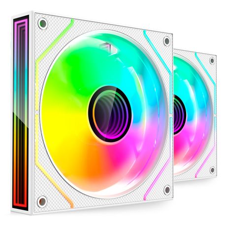 KIT 2xVENTILADOR INTERNO ARGB MARS GAMING MF3DPROX2 BLANCO 120mm ARGB 360º PWM - Imagen 2 de 5 KIT 2xVENTILADOR INTERNO ARGB MARS GAMING MF3DPROX2 BLANCO 120mm ARGB 360º PWM - Imagen 2 de 5