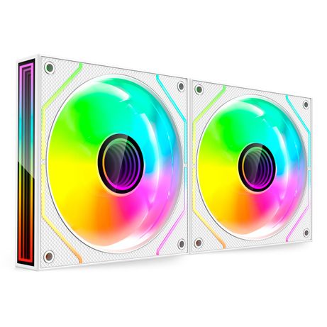 KIT 2xVENTILADOR INTERNO ARGB MARS GAMING MF3DPROX2 BLANCO 120mm ARGB 360º PWM - Imagen 3 de 5 KIT 2xVENTILADOR INTERNO ARGB MARS GAMING MF3DPROX2 BLANCO 120mm ARGB 360º PWM - Imagen 3 de 5