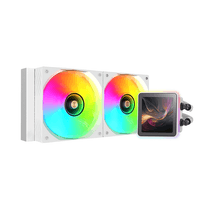 Miniatura 1 de SISTEMA DE REFRIGERACION LIQUIDA MARS GAMING MLVISIONPRO240 BLANCO 2x120mm ARGB TPD 500W LCD