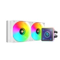 Miniatura 4 de SISTEMA DE REFRIGERACION LIQUIDA MARS GAMING MLVISIONPRO240 BLANCO 2x120mm ARGB TPD 500W LCD