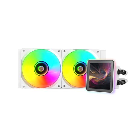 SISTEMA DE REFRIGERACION LIQUIDA MARS GAMING MLVISIONPRO240 BLANCO 2x120mm ARGB TPD 500W LCD - Imagen 7 de 13 SISTEMA DE REFRIGERACION LIQUIDA MARS GAMING MLVISIONPRO240 BLANCO 2x120mm ARGB TPD 500W LCD - Imagen 7 de 13