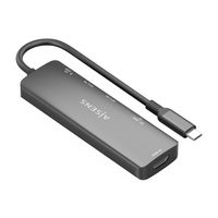 Miniatura 3 de AISENS USB C Dock 6 en 1  USB C A  1x HDMI  2x USB A  1x USB C PD 100W  1x SD  1x MicroSD  Gris  15cm