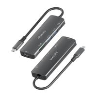 Miniatura 4 de AISENS USB C Dock 6 en 1  USB C A  1x HDMI  2x USB A  1x USB C PD 100W  1x SD  1x MicroSD  Gris  15cm