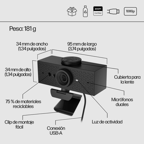 WEBCAM HP 620 FHD USB - Imagen 21 de 29 WEBCAM HP 620 FHD USB - Imagen 21 de 29