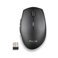 MOUSE NGS WIRELESS ERGO BEE BLACK CON TECLAS SILENCIOSAS NEGRO